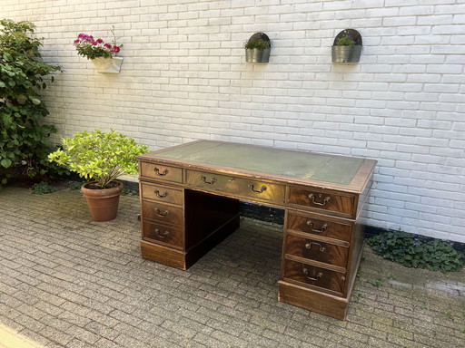 Antique Chesterfield desk with office chair