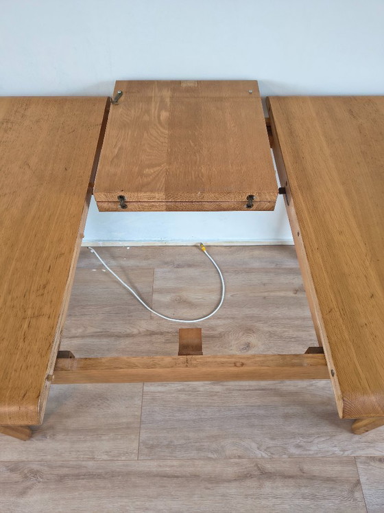 Oak Dining Table – Designer & Extendable – Wood (photo 7 of 20)