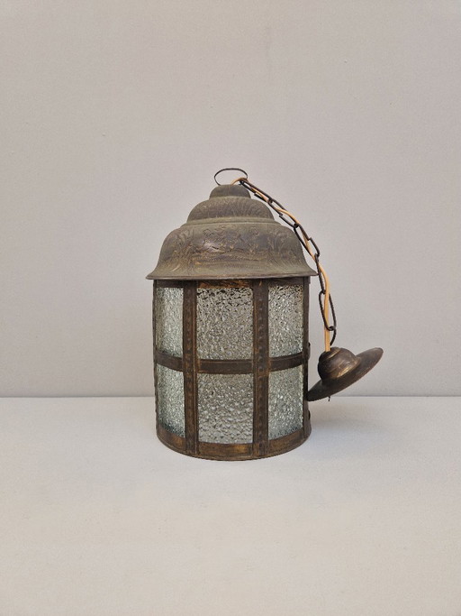 Suspension vintage en cuivre