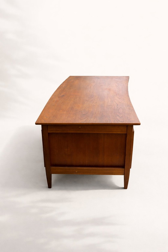 Image 1 of Teak desk boomerang desk