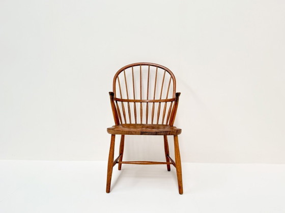 Image 1 of Danish CH18A Oak High Back Chair by Frits Henningsen for Carl Hansen & Son, 1960s