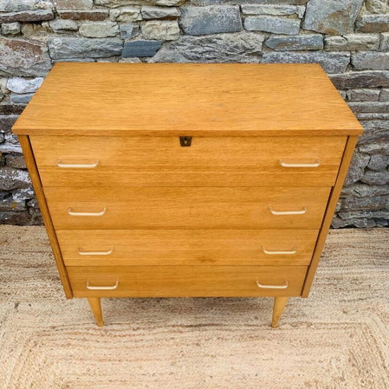 Cassettiere vintage a 4 cassetti – Anni '60/'70 – Legno (photo 6 of 15)