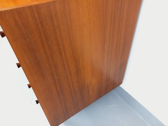 Image 1 of Meuble Bibliothèque Secrétaire de Rangement avec Commode Vintage en Teck des Années 60 70