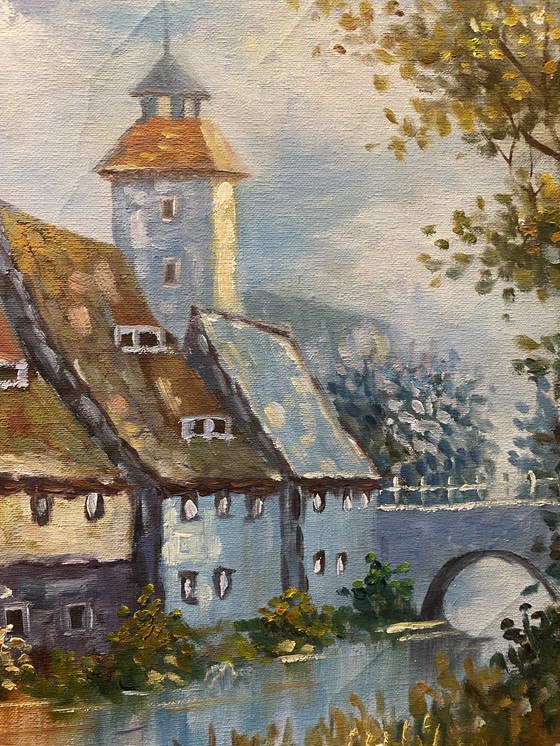 Image 1 of Pintura al óleo Junkers firmada