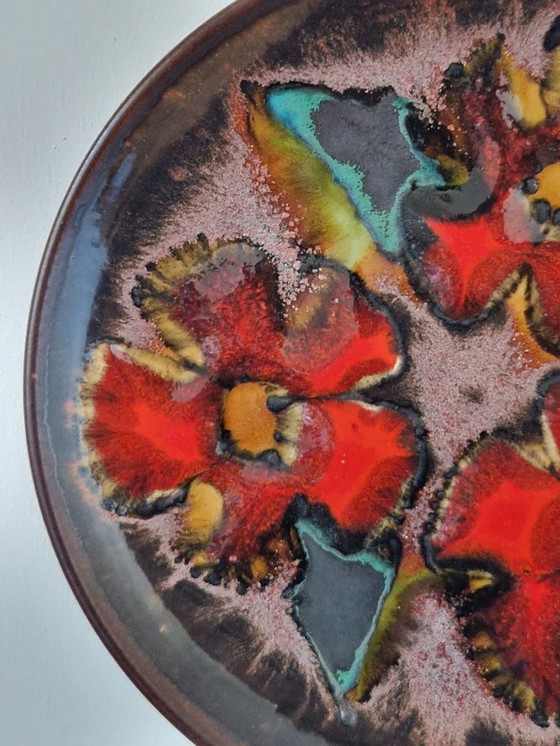 Image 1 of Piatto da parete.Decorativo floreale.Ruscha.Germania