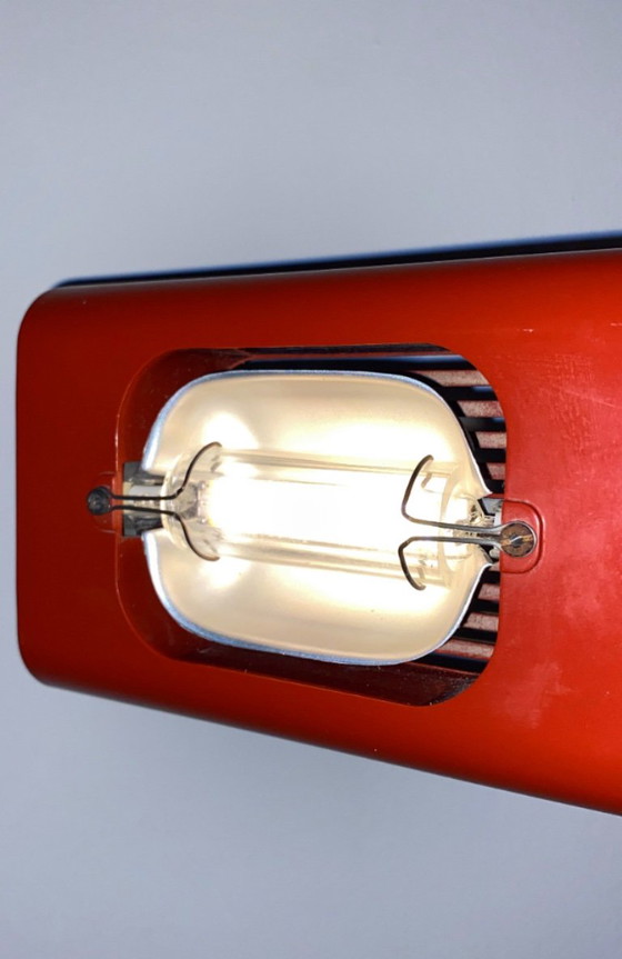 Artemide Aton Terra Floor light, Design Ernesto Gismondi (1980s), Red, Aluminium, Black (photo 3 of 6)