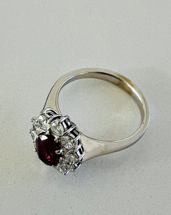 Image 1 of Brambilla Milano Ring - 1.30ct Ruby & Extra/IF Diamonds - Certified 1989