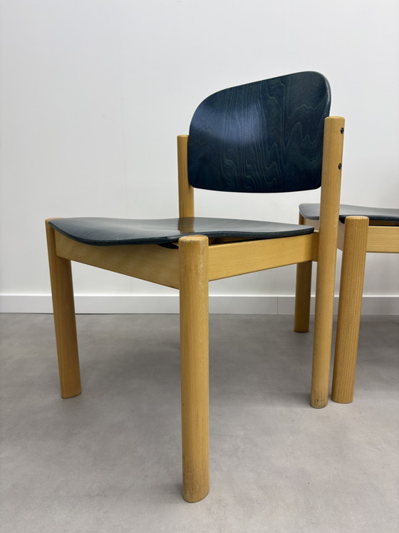 4 x Vintage Kusch & Co Design Stoelen – kusch co, Eetkamerstoelen, Wood (photo 7 of 15)