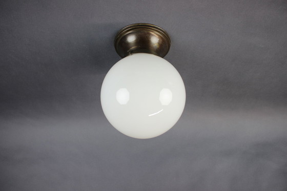 Image 1 of Plafonnier Art Déco en laiton, années 1920