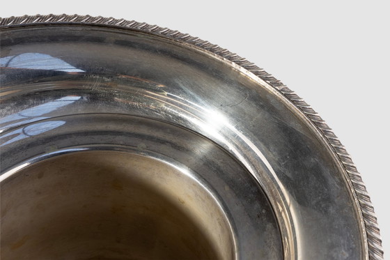 Image 1 of Medicis vase-shaped silver-plated champagne cooler, France 1950s