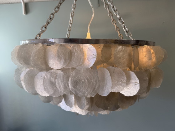 Unieke hanglamp met schelpen, sfeervolle verlichting – Kroonluchters, Metal, Other (photo 3 of 13)
