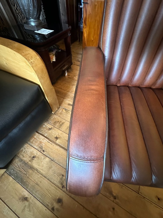 Image 1 of Jan Frantzen Art Deco 'Jaguar' Sofa – French Sheepskin