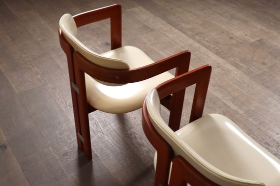 Set van 6 Augusto Savini Pamplona-stoelen voor Pozzi, Italië, 1965 – Eetkamerstoelen, Wood (photo 4 of 18)