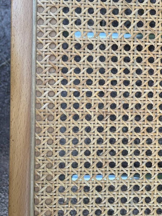 Image 1 of Stuhl aus Holz und Rohrgeflecht im Stil von Marcel Breuer