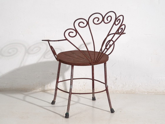 Vintage iron garden chair (c.1950) – Dining chairs, Industrieel (photo 34 of 35)