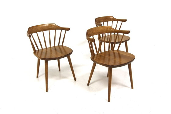 Småland Stühle von Yngve Ekström, Schweden, 1970er, 3er Set, Ekström (Yngve), Sessel, Scandinavian (Foto 4 von 5)