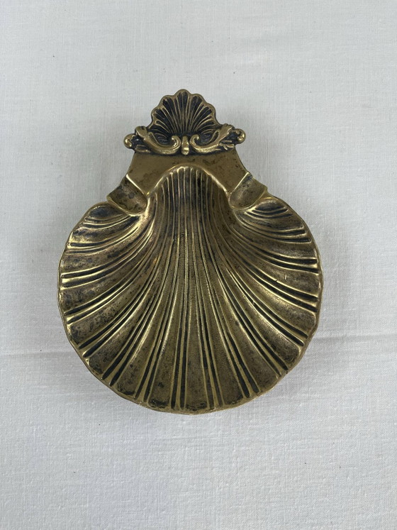 Schelpvormige opbergschaal – Schalen, Brass, Vintage (photo 5 of 8)