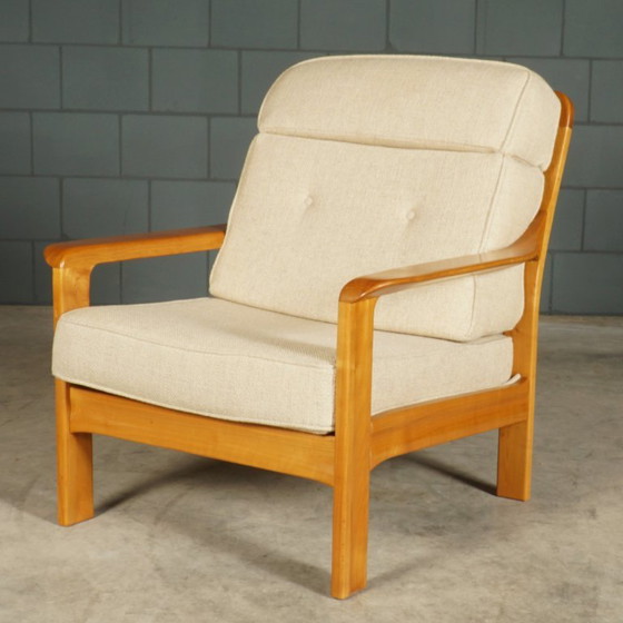 Fauteuil danois vintage – Noyer – Années 1960 – Textile (photo 7 of 10)