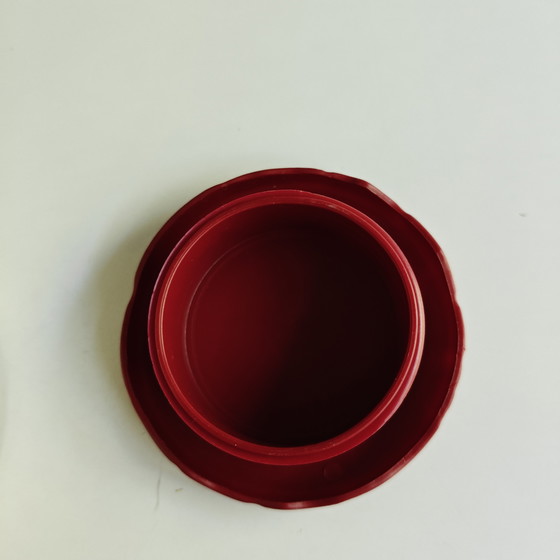 Image 1 of Vintage Pommery Moutarde de Meaux mustard pot in glazed stoneware, with original red lid.