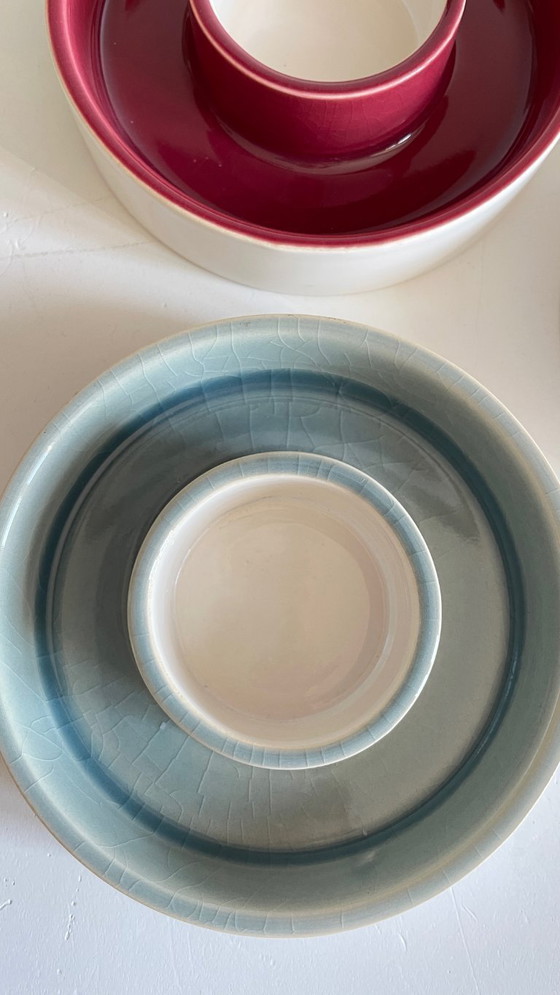 Image 1 of CANDLESTICKS Tealight Holder Crackled Ceramic