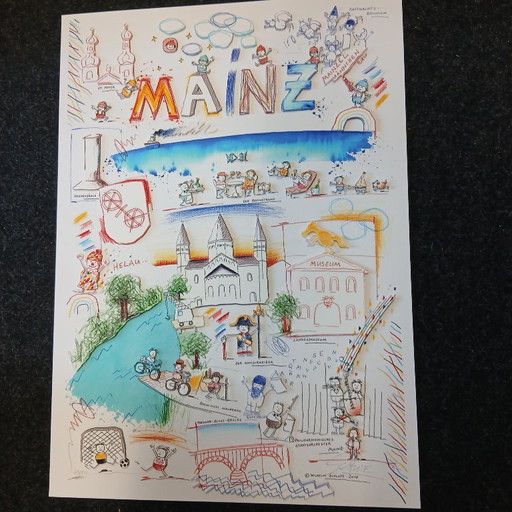 Schlote, Wilhelm - Mainz - Costruzione 3D - firmato a mano