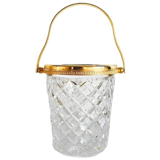 Mid-century IJsemmer kristal 24k goud verguld 1950's