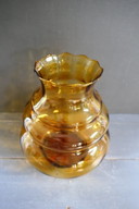 Art Deco Doyen large glass vase amber
