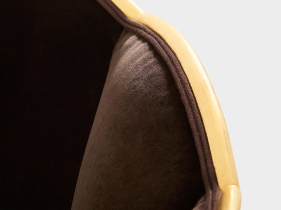 Image 1 of Poltrone in velluto marrone dorato di Maurice Dufrène, circa 1925