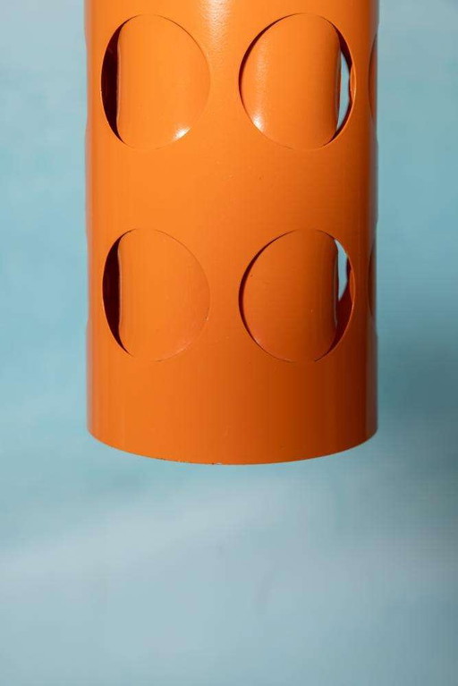 Space Age 70er Jahre Hängeleuchte orange vintage Pendelleuchte