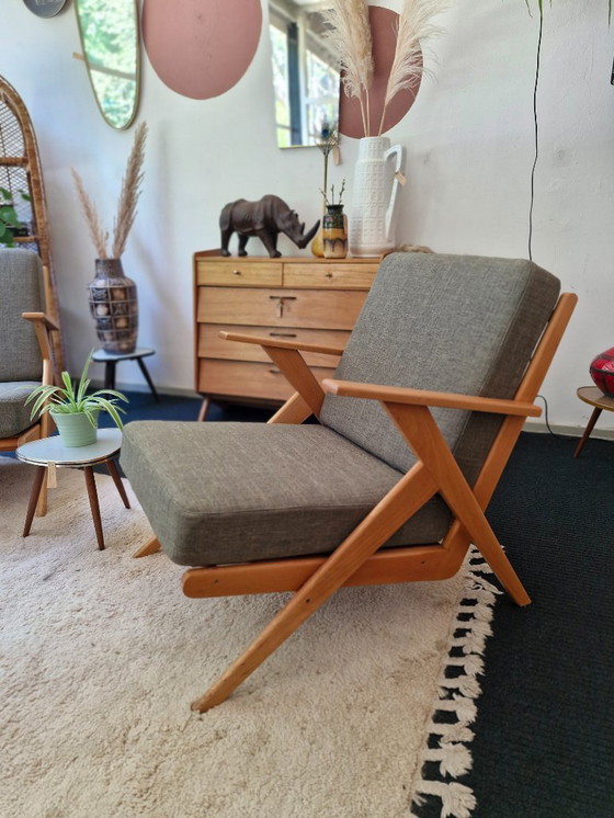 Image 1 of Vintage Pastoe fauteuil jaren 60 mosgroen