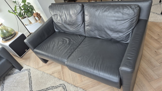 Image 1 of Montel leather sofa set 2 + 2.5 seater. Adjustable seat
