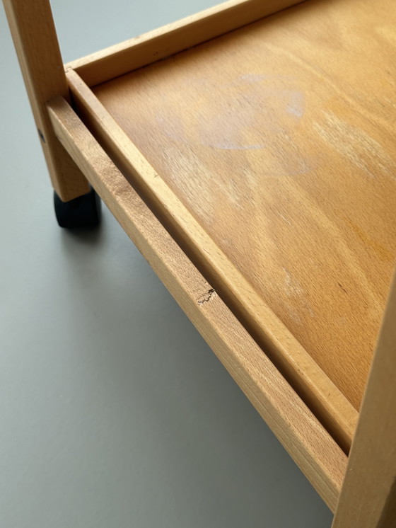 Image 1 of Hyllinge Møbler Trolley Side Table Vintage Danish Roller Table