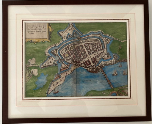Mapa histórico de Zaltbommel de 1625