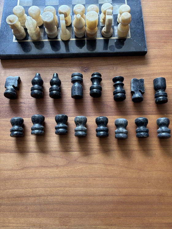 Image 1 of Schaakset van echt marmer
