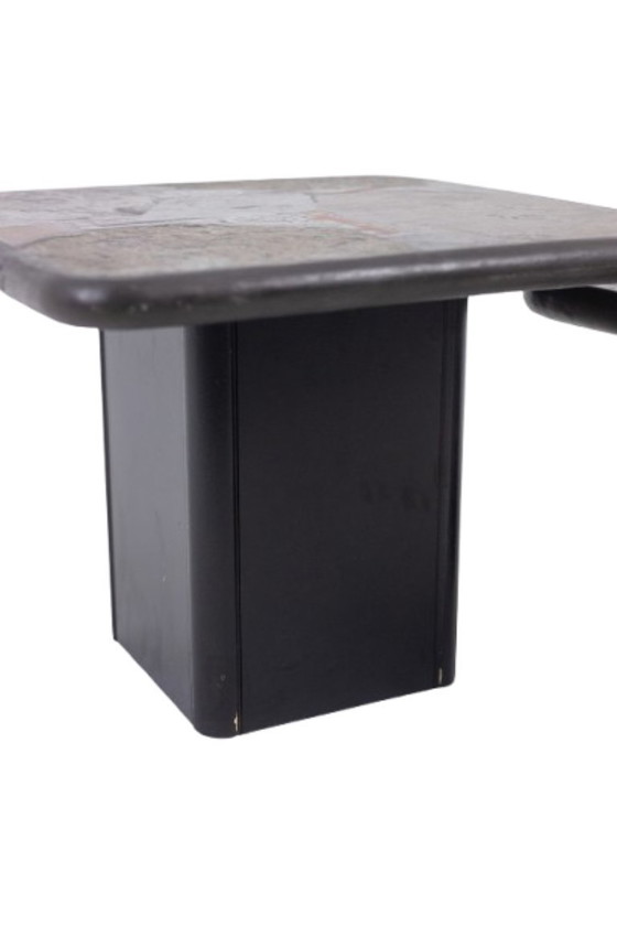 Image 1 of Paul Reinier Kingma. Pair of Brutalist-style tables. 1970s.