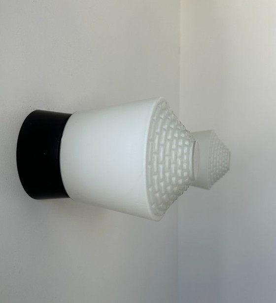 Image 1 of Coppia di applique opaline d'epoca, Paesi Bassi 1960