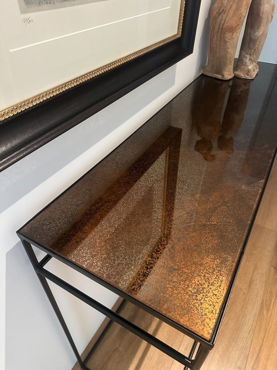 Image 1 of Heavy 'aged' mirror wandtafel