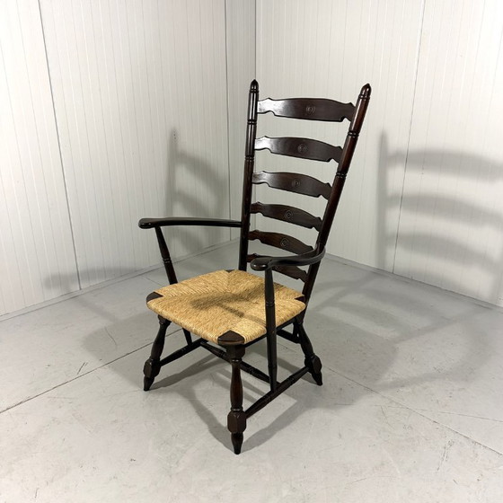 Image 1 of Rustikaler, brutalistischer Hochleiterstuhl aus den 1960er Jahren