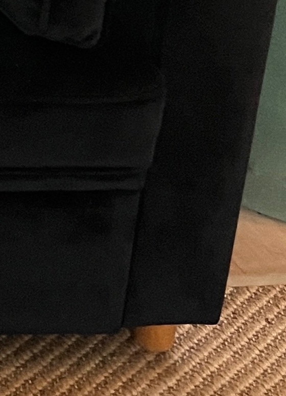 Image 1 of Gelderland Sofa 5811 – neu bezogen mit schwarzem Samt