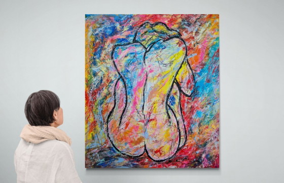 She In A Colorful World – Paintings & Drawings, Canvas (photo 4 of 14)