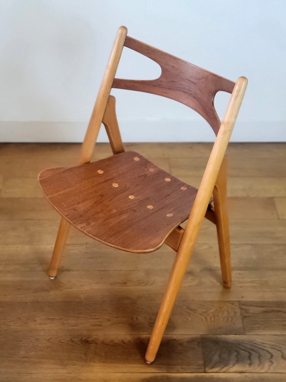 Image 1 of 5 sedie Sawbuck CH29 di Hans J. Wegner per Carl Hansen & Søn