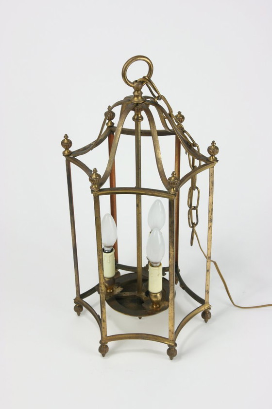 A set of brass pendant lamps (photo 4 of 6)