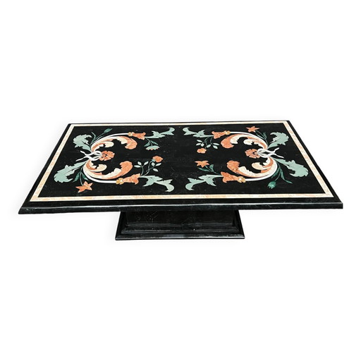 Coffee table in Pietra Dura technique. – salontafels, Marble