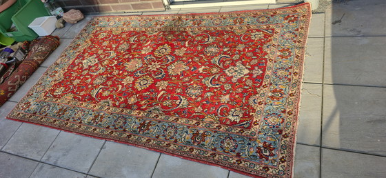 Image 1 of Antiek zijden tapijt Ghom Perzisch tapijt 210x135cm handgeknoopt