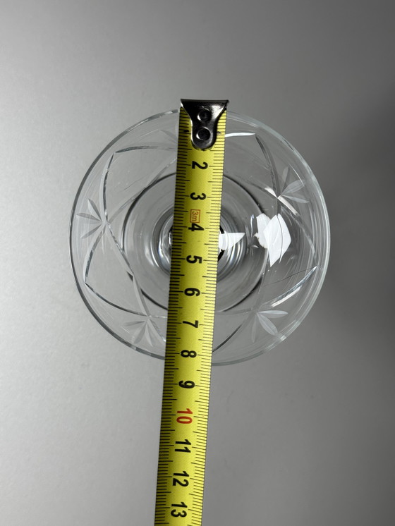 Image 1 of Holmegaards Glasværk - Años 20 - Juego de 6 copas de cóctel y champán de cristal grabadas a mano - Modelo Ulla