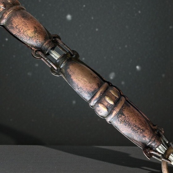 Image 1 of Art Deco hanglamp van wit opaalglas, jaren 1940