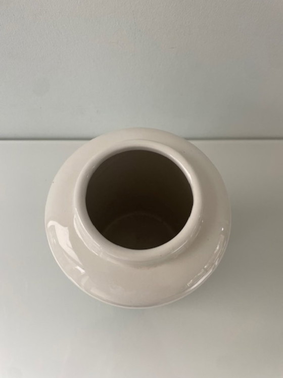 Keramikvase mit Ombré-Effekt in Weiß und Türkis, Vasen, Modern (Foto 5 von 11)