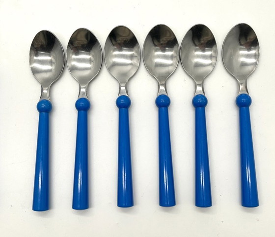 Image 1 of Ensemble de couverts IKEA « Grammatik » – 23 pièces – bleu – vintage des années 1990