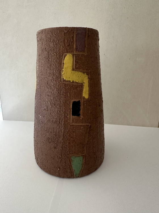 Image 1 of Fratelli Fanciullacci vaas met decor 50-70’s