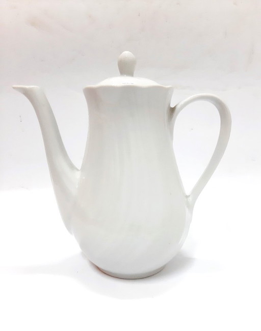 pichet en porcelaine vintage avec couvercle, carafe en porcelaine